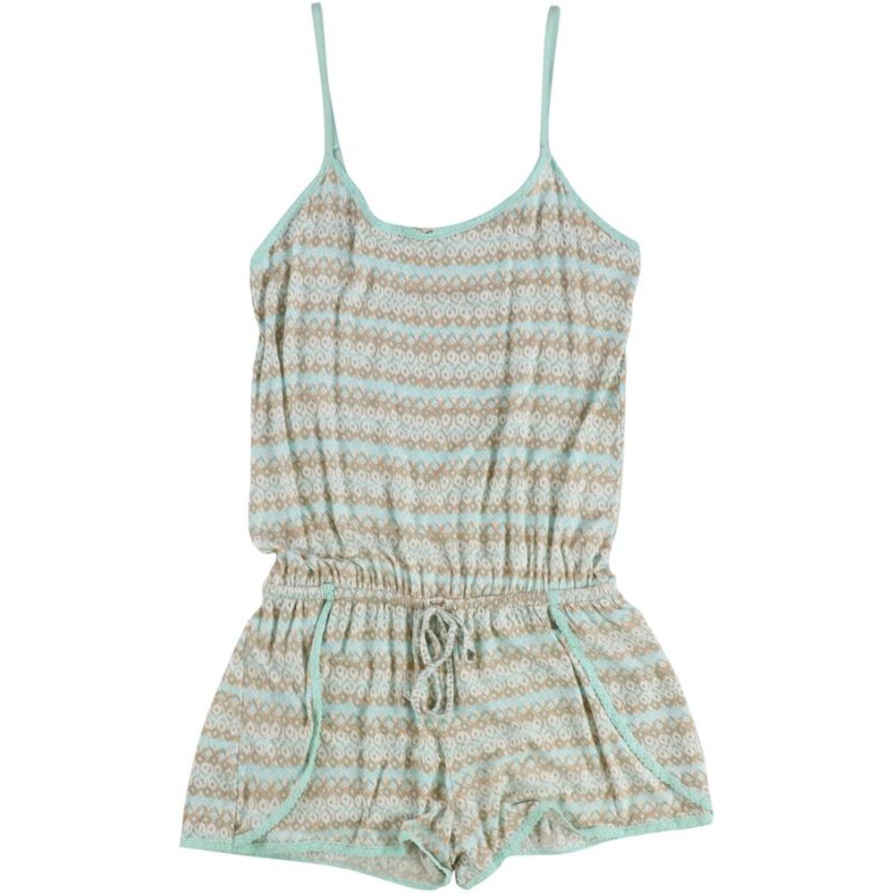 P.J. Salvage Womens Abstract Romper Jumpsuit, Green, M, DM - Picture 1 of 2